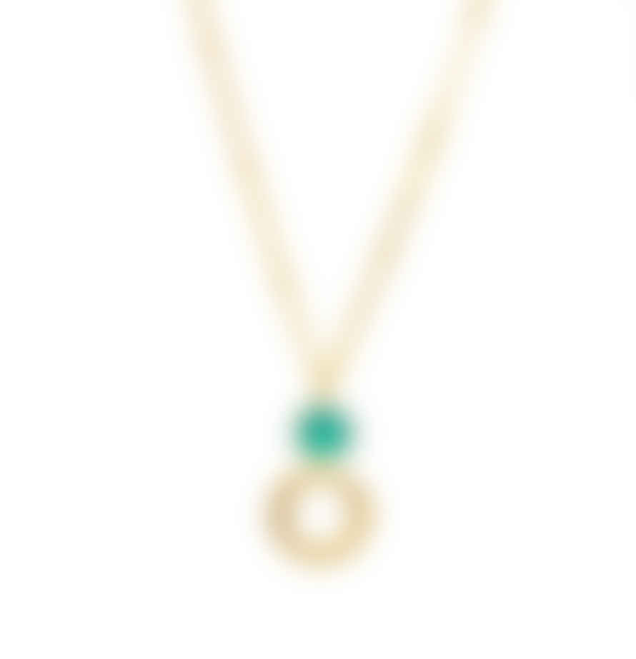 Azuni Azuni Larissa Gemstone Necklace-green Onyx