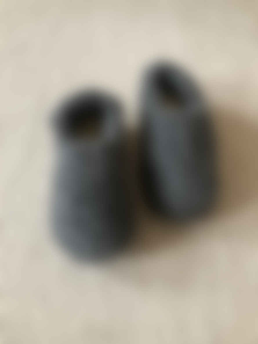 Yoko Wool Siberian Slippers One Tone Graphite