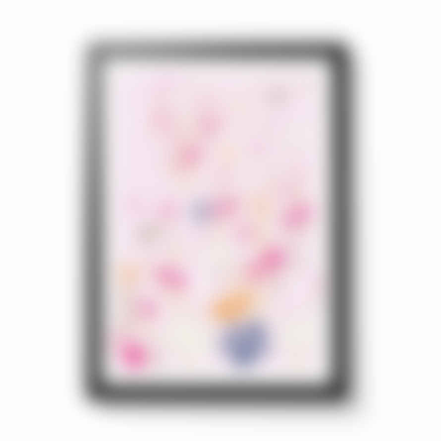 Zoe Mingos A3 Pink Flowers Framed Print
