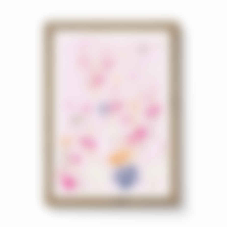 Zoe Mingos A4 Pink Flowers Framed Print