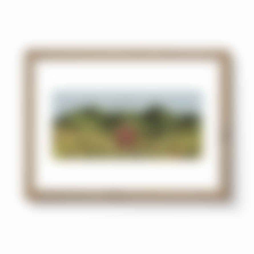 Aimee Mac A4 Red Cabin Framed Print