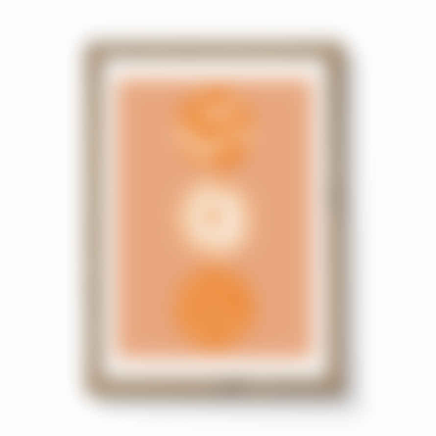 Lauren Riley Fungi · Trio · Wrinkled Peach A4 Framed Print