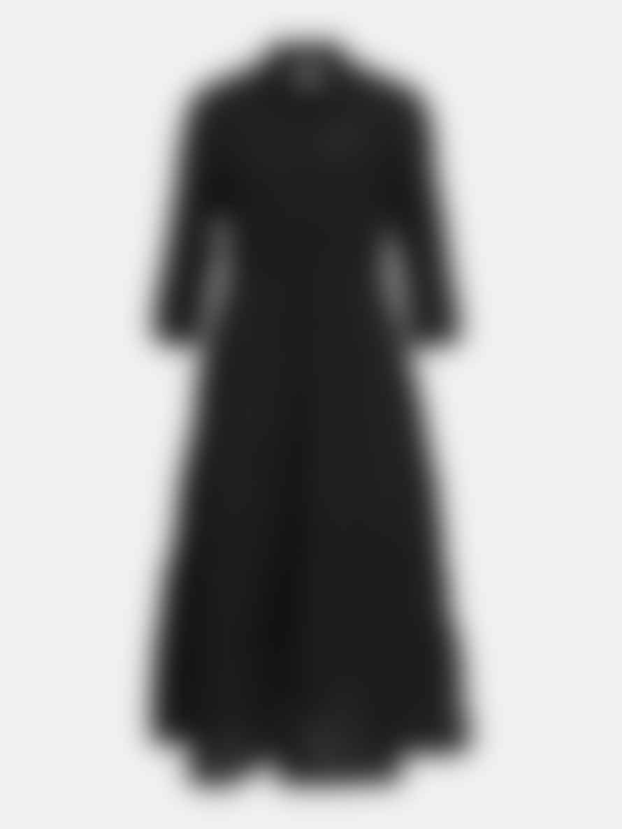 Object Tugi Broderie Anglaise Maxi Dress - Black
