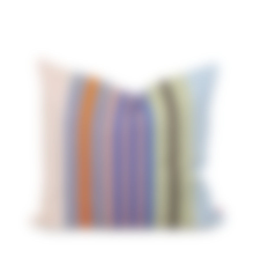 Afroart Olivia Striped Cotton Cushion, Multi Tonal