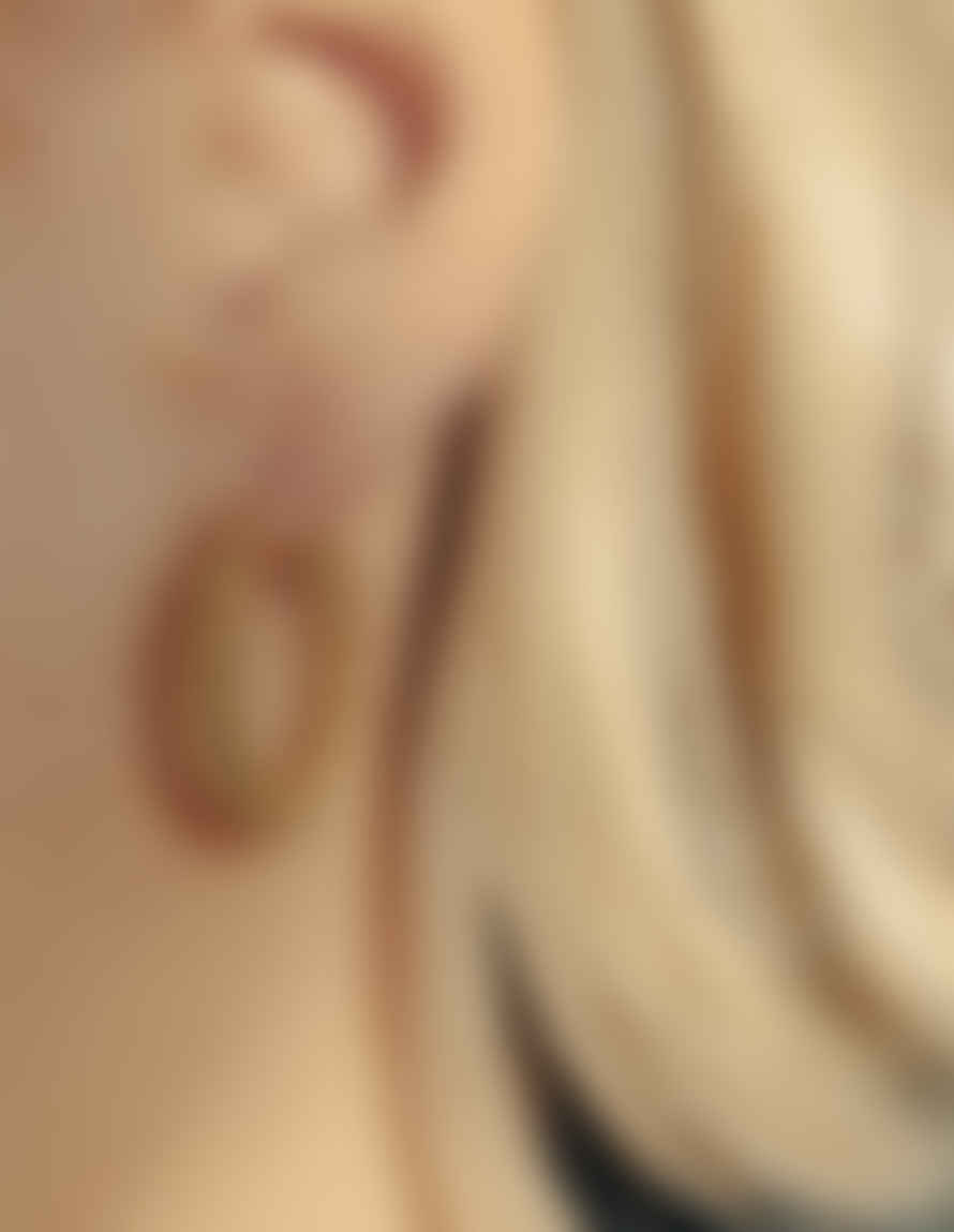 Nordic Muse Gold Small Twist Hoop Earrings, 18k Tarnish-Free Waterproof Gold