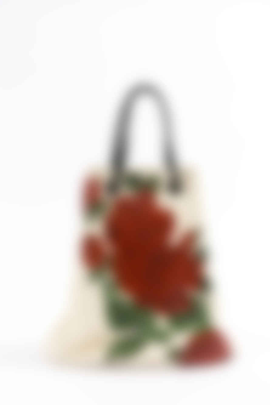 GINA McQUEN Hand-Painted Leather Bag | Ruby Red