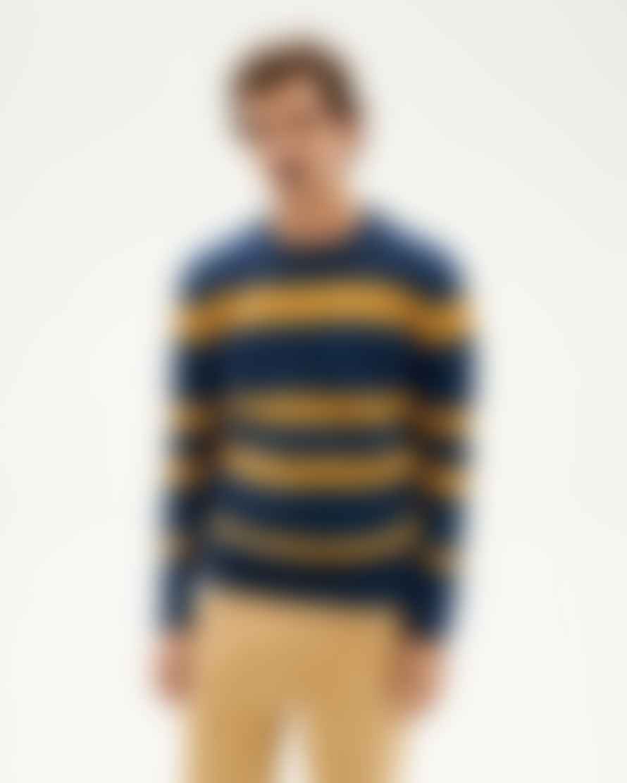 Thinking Mu Navy Guillaume Knitted Sweater