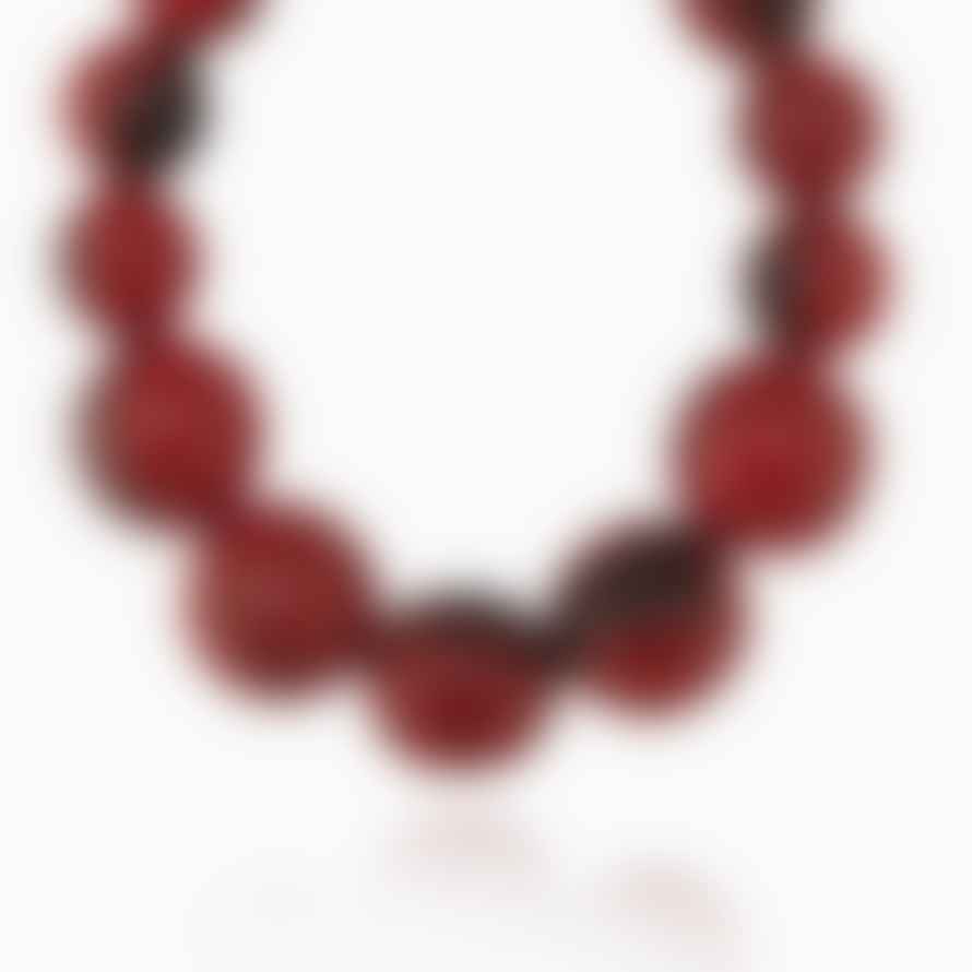 Katerina Vassou Brass Large Bead Short Necklace Red