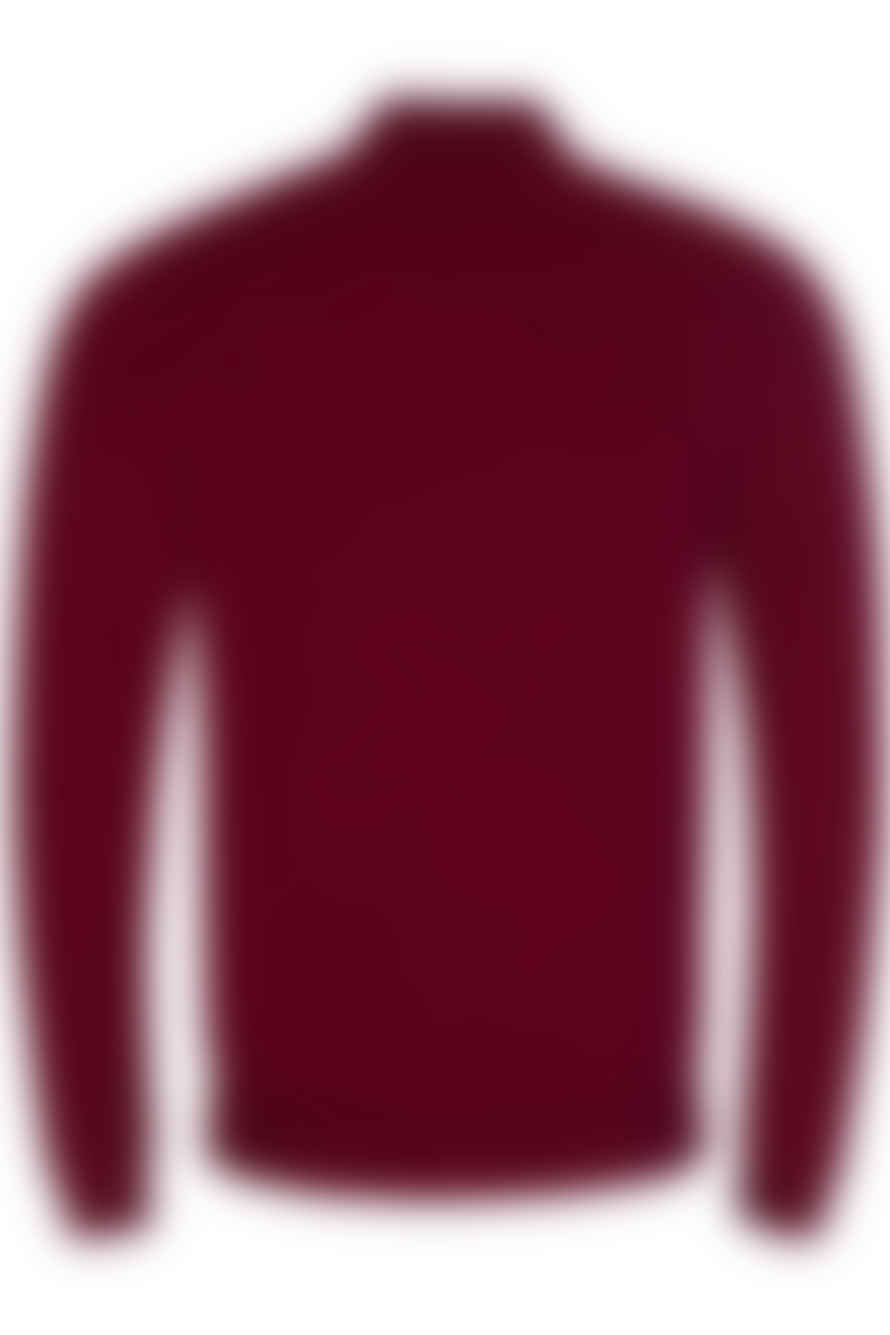 Hugo Boss Boss - Marlo Dark Red Zip-neck Sweater In Virgin Wool 50500782 602