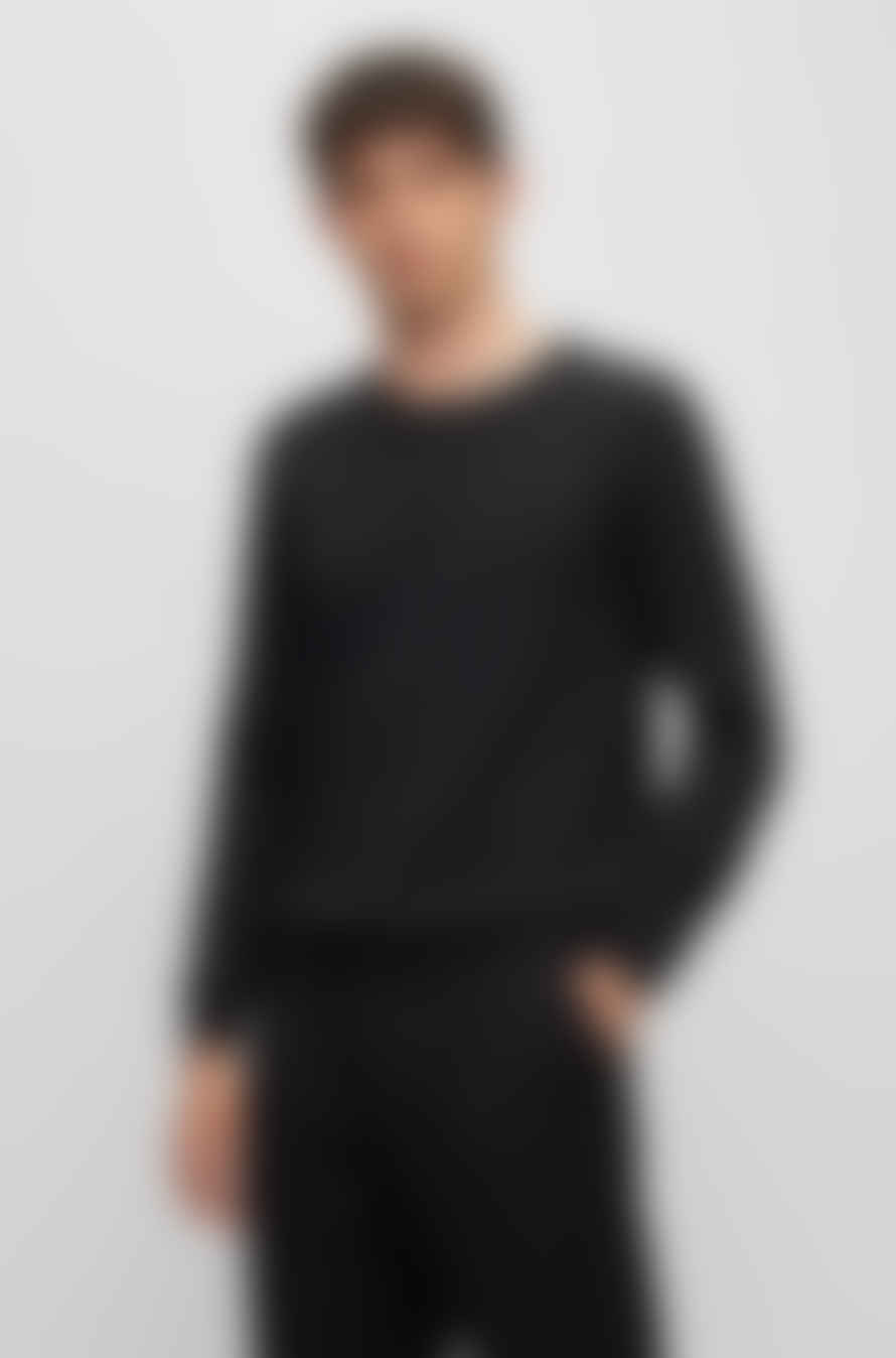 Hugo Boss Boss - Leno-p Black Slim Fit Sweater In Virgin Wool 50468239 002