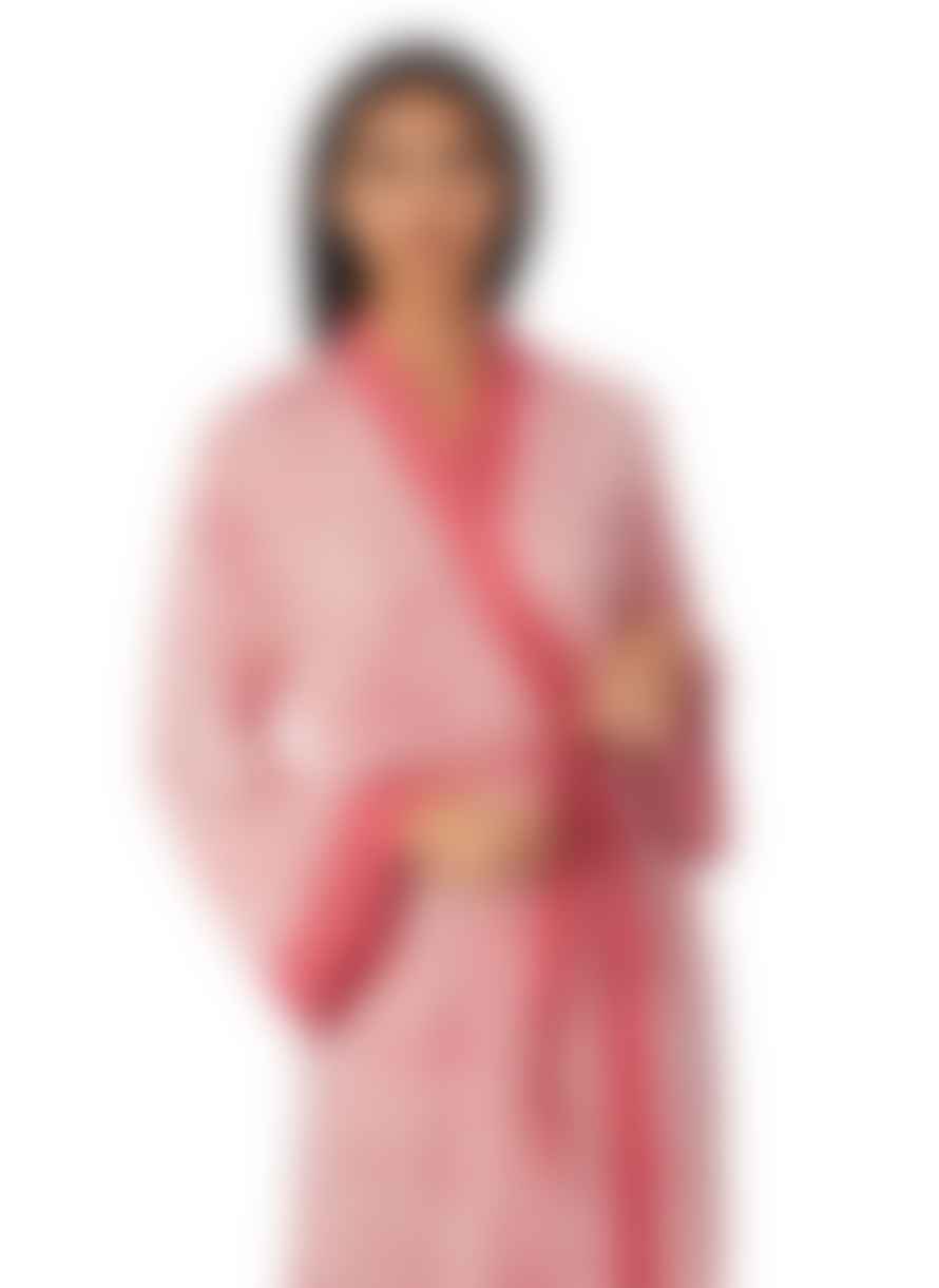 DKNY Satin Maxi Blush Kimono Robe