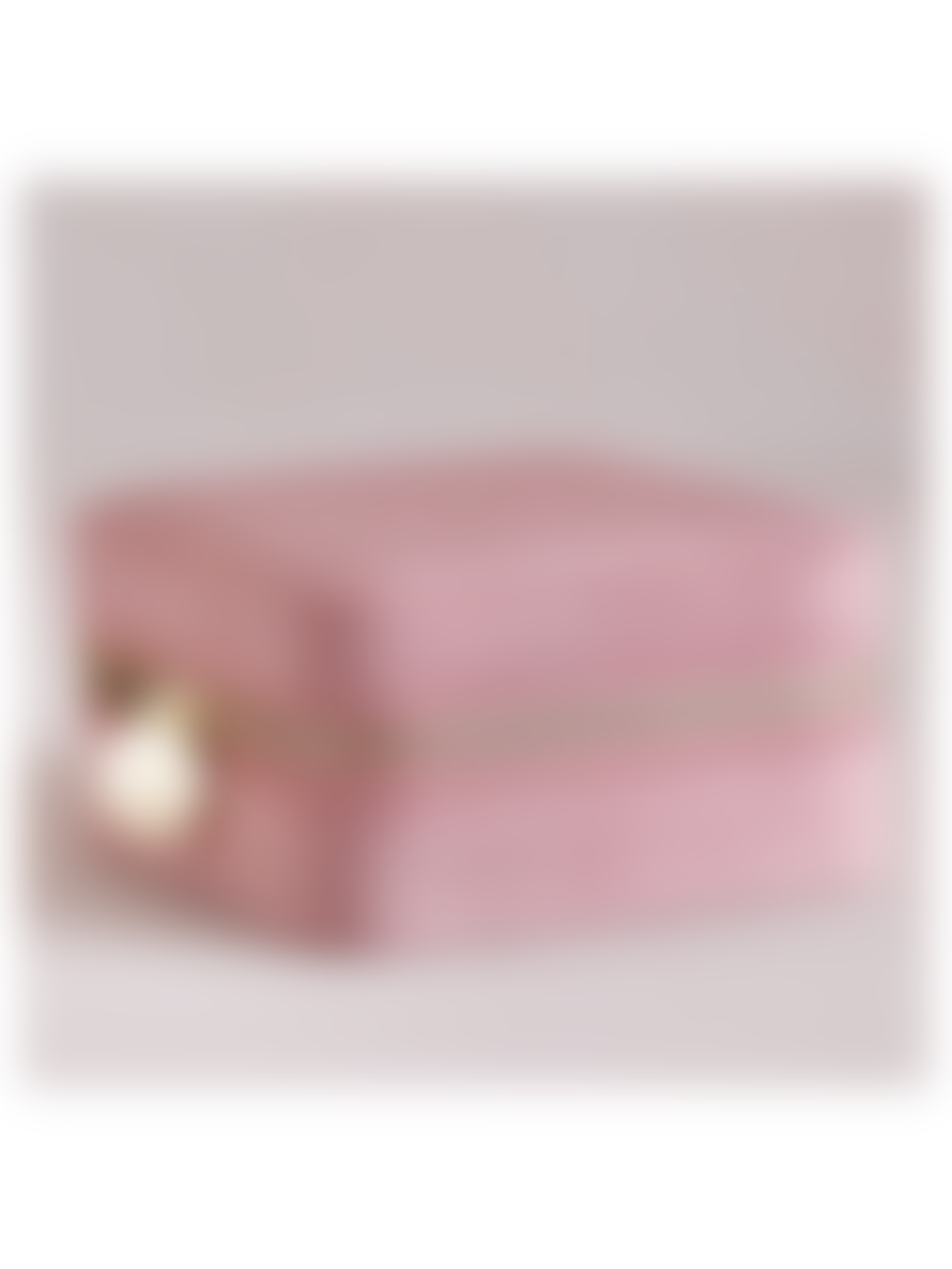 Lisa Angel Rose Pink Velvet Square Travel Jewellery Case