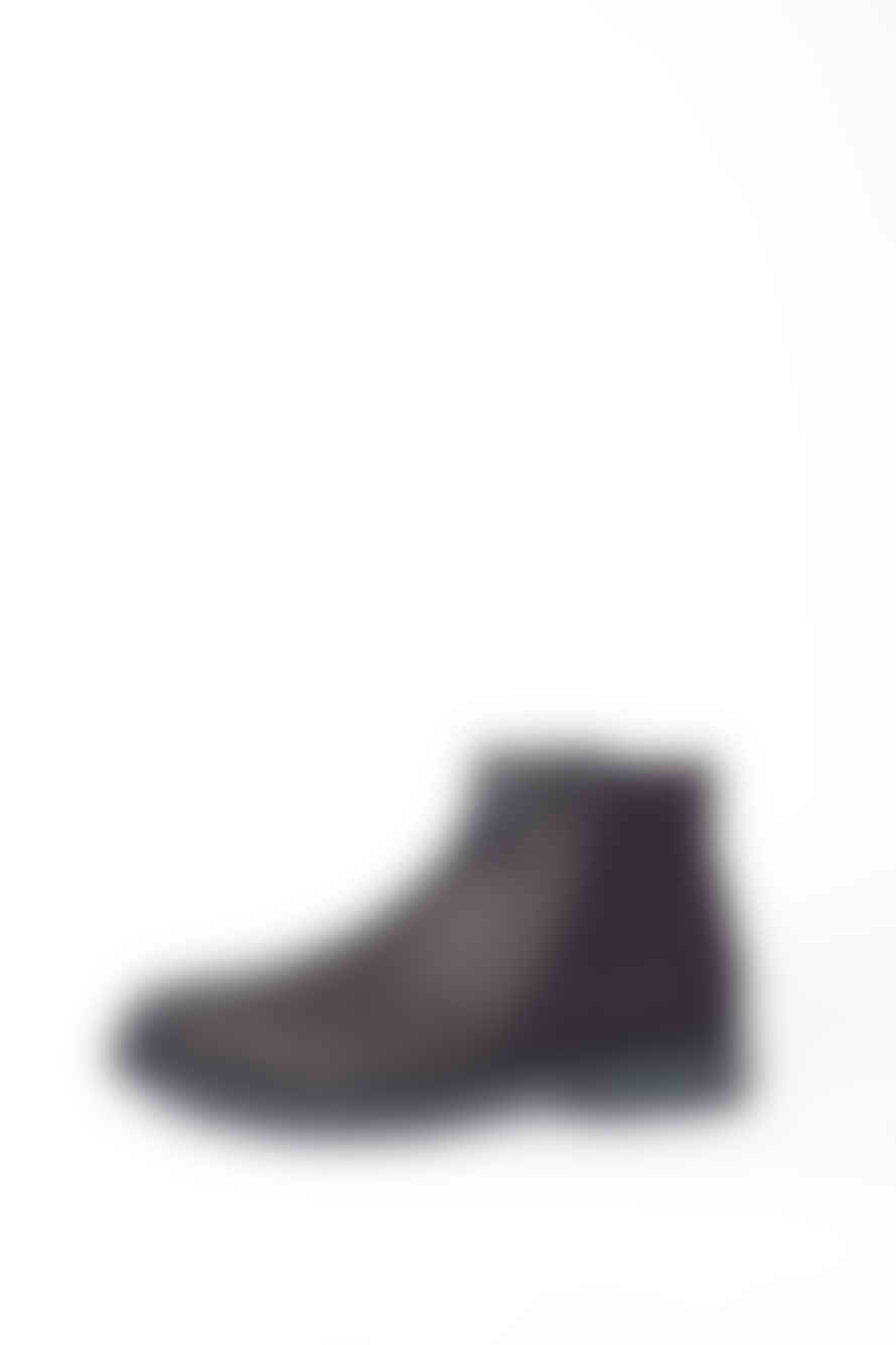 Hannes Roether Woven Effect Chelsea Boot Black
