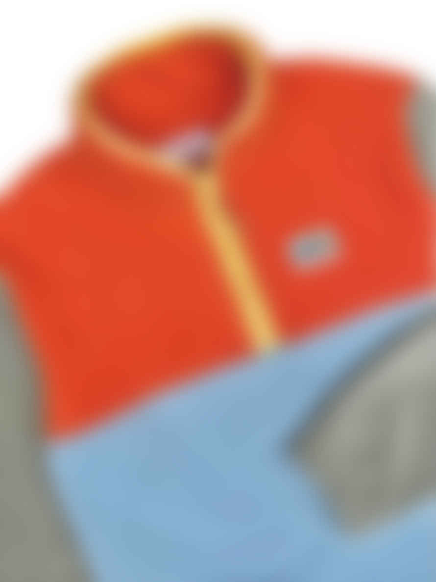 Fresh Yvon Half Zip Fleece Pullover Orange