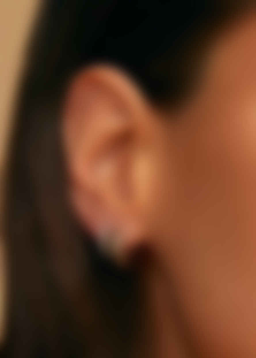 Orelia Luxe Pavé Huggie Hoop Earrings - Silver