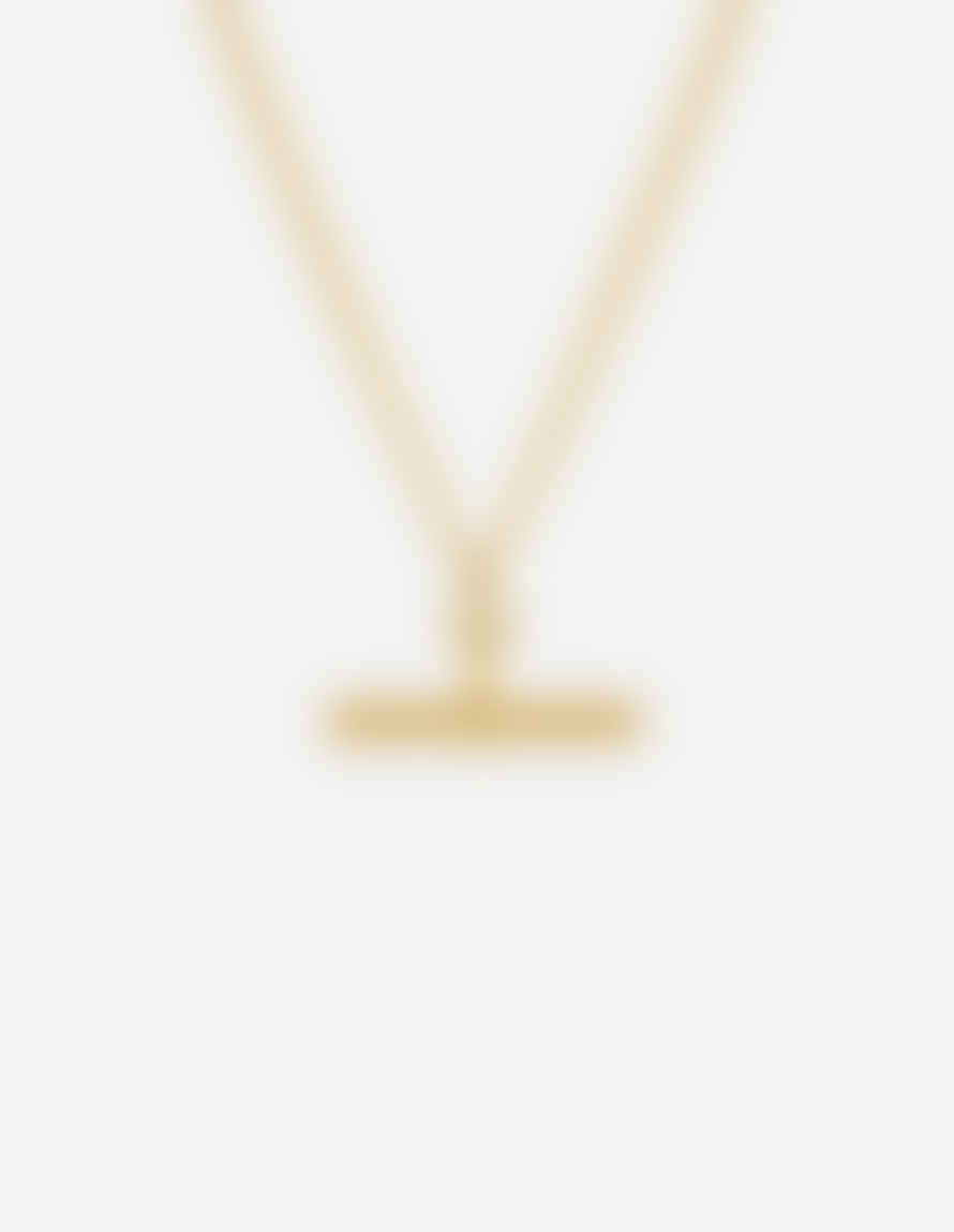 Nordic Muse Gold T-Bar Chain Necklace, Waterproof