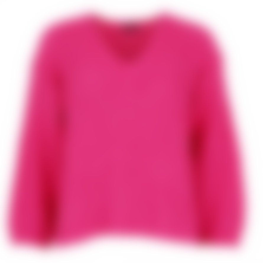 Black Colour Tia V-neck Knitted Jumper Pink