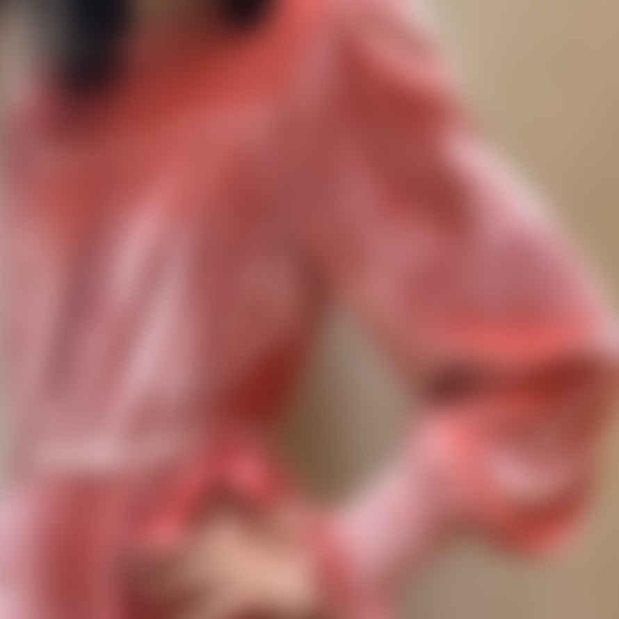 houseofdisgrace Abigail Maxi Dress In Silk Velvet In Coral Pink