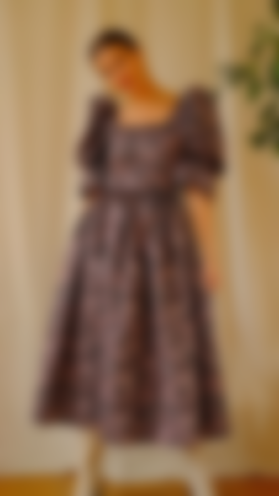 Mary Benson Lucinda Winter Floral Jacquard Dress