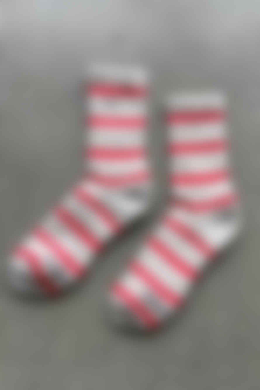 Le Bon Shoppe Striped Boyfriend Socks: Red Stripe