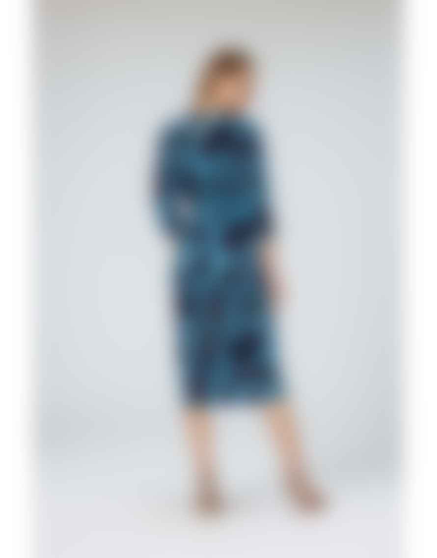 Diane Von Furstenberg Diane Von Furstenberg Chrisey China Vine Ruched Detail Midi Dress Size