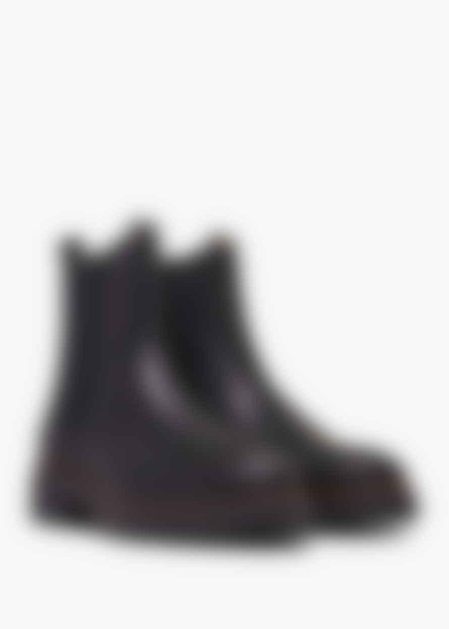 Barbour Evie Black Leather Chelsea Boots