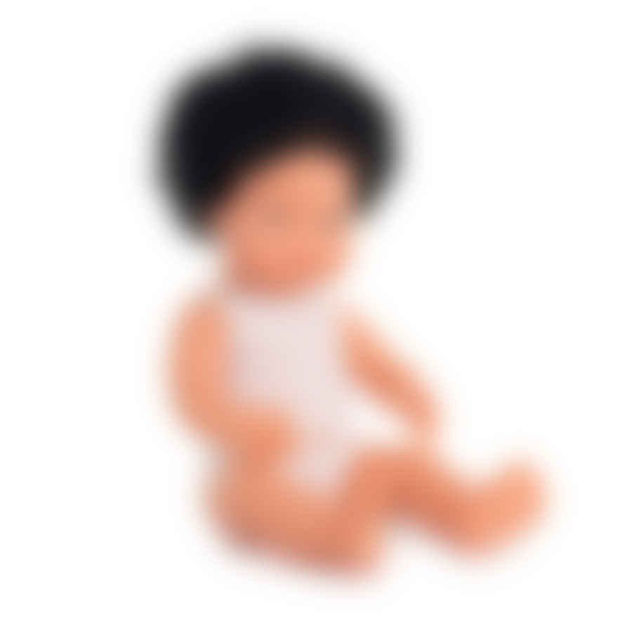 Miniland Baby Boy- Black Hair / Blue 38cm / Boxed