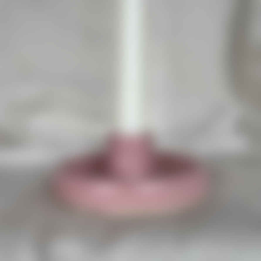 Charlotte Manser Ceramics Light Pink Ceramic Candlestick Holder