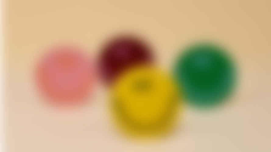 Ark Colour Design Default Happy Face Smilie Leather Coaster Set of 4