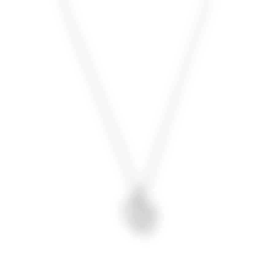 ChloBo Delicate Cube Chain Interlocking Love Heart Necklace - Silver