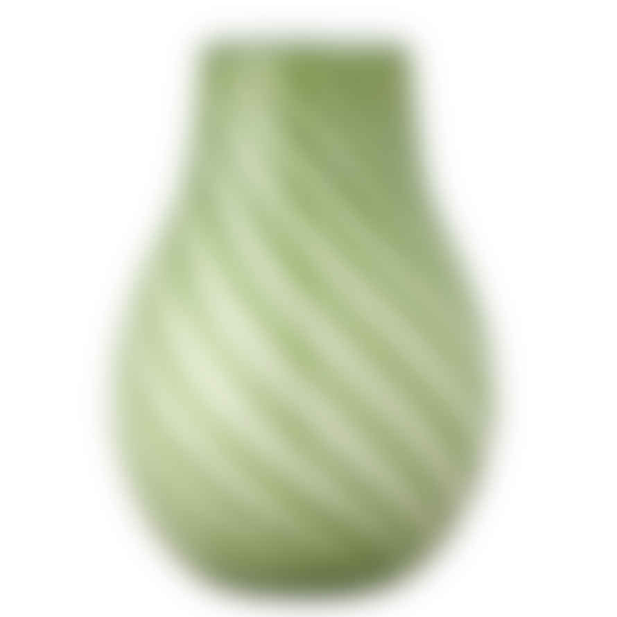 Bloomingville Leona Glass Vase In Green