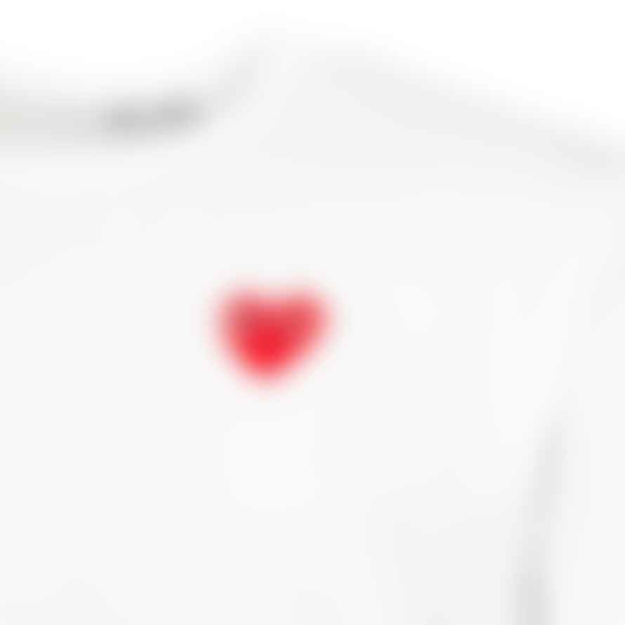 Comme Des Garcons Play Heart Logo T-Shirt - White / Red