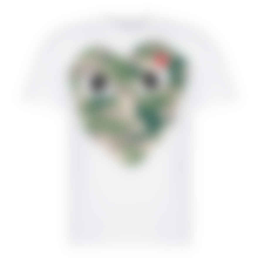 Comme Des Garcons Play Camo Heart T-Shirt - White