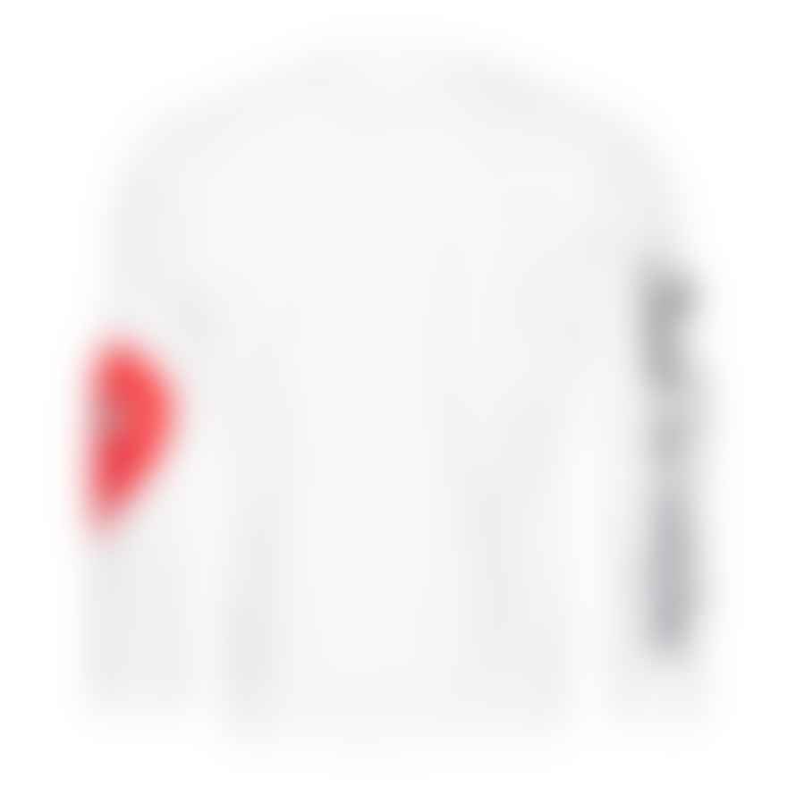 Comme Des Garcons Play Long Sleeve Arm Logo & Heart T-Shirt - White