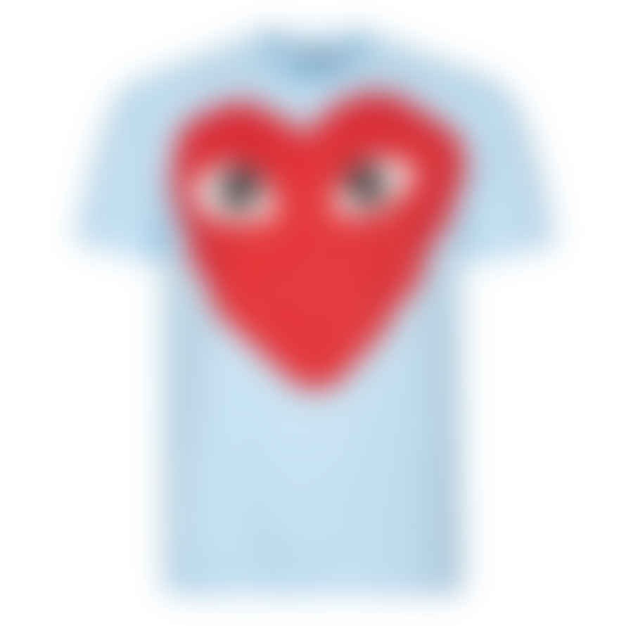 Comme Des Garcons Play Big Heart Logo T-Shirt - Blue