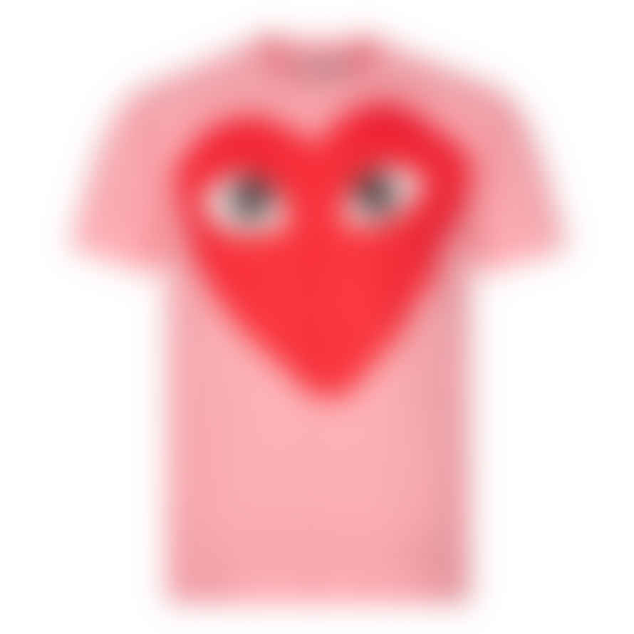 Comme Des Garcons Play Big Heart Logo T-Shirt - Pink