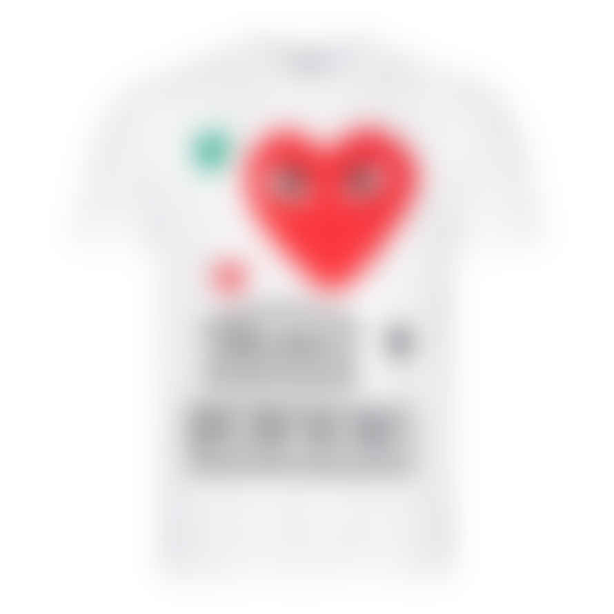 Comme Des Garcons Play Multi Heart Logo T-Shirt - White
