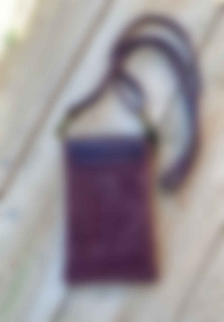 Marlon Suede Phone Bag - Purple