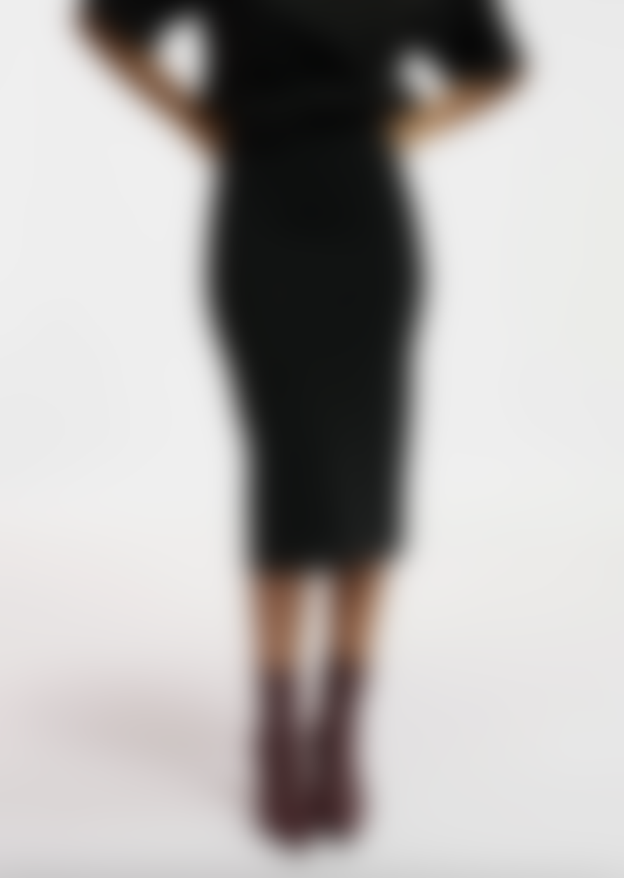 Essentiel Antwerp Elevate Lurex Knitted Midi Skirt - Black
