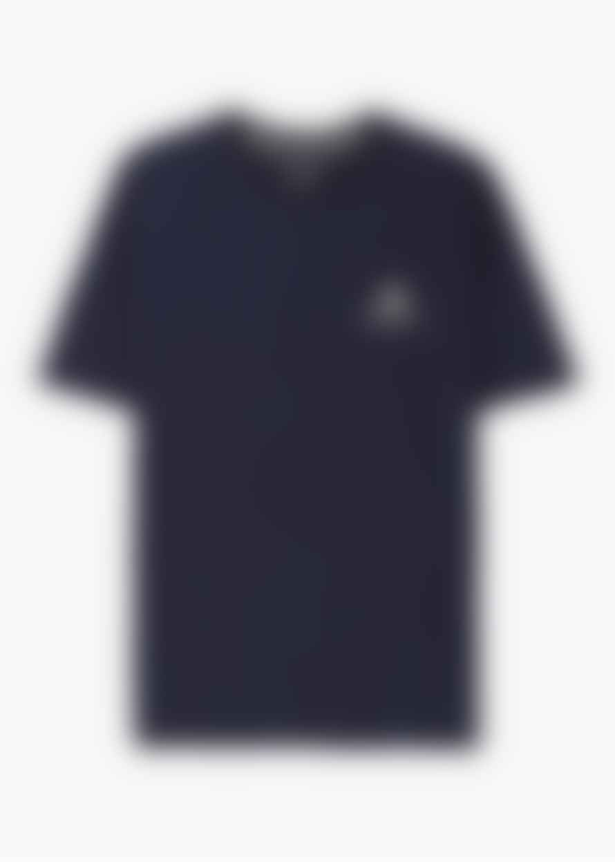 Aquascutum  Mens Active Small Logo T-shirt In Navy