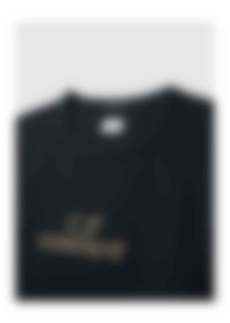 C.P. Company Mens Mercerized Jersey 30/2 Twisted Logo T-shirt In Black