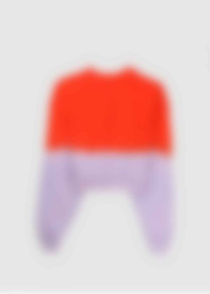 Frame Womens Cropped Dip Dye Sweatshirt In Red Orange Multi