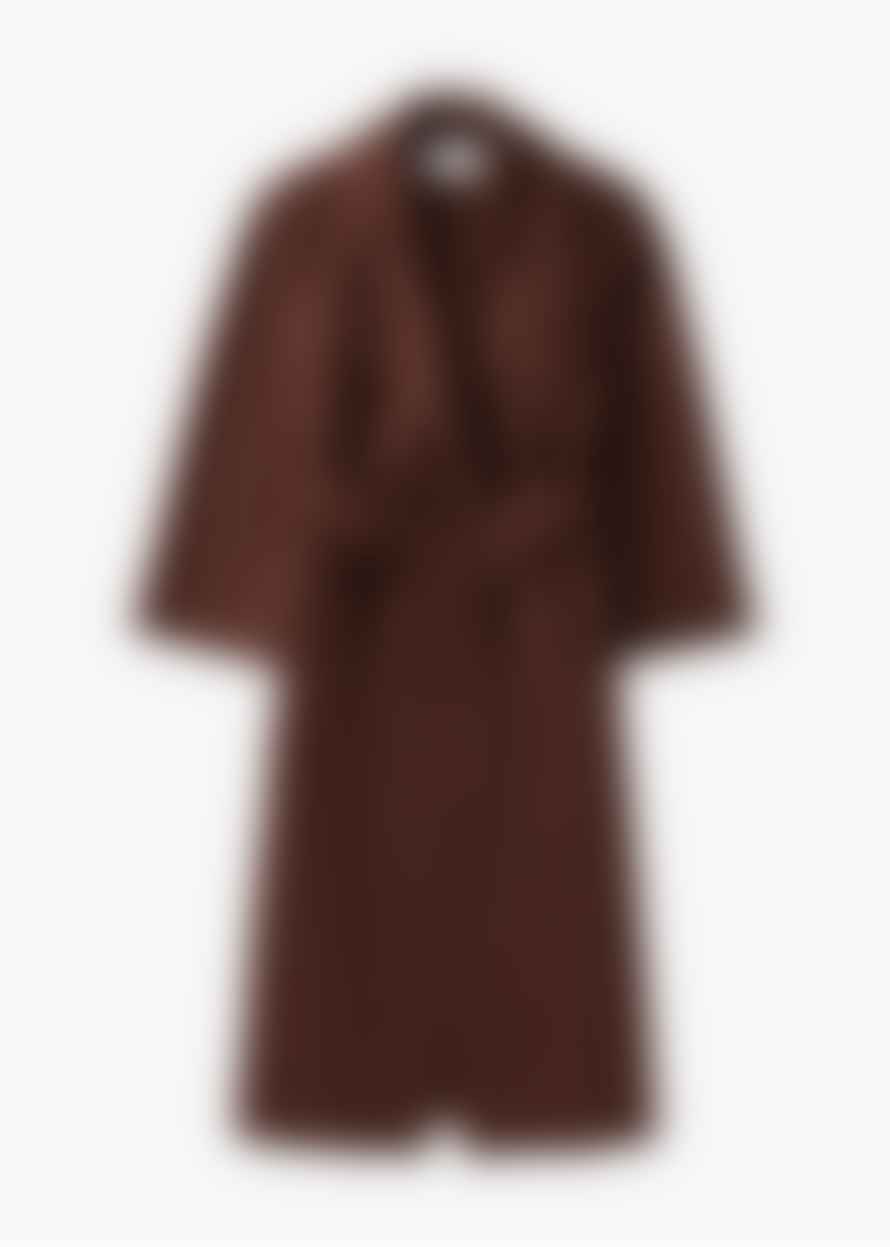 Harris Wharf Womens Belted Pressed Wool Clutch Coat In Cognac