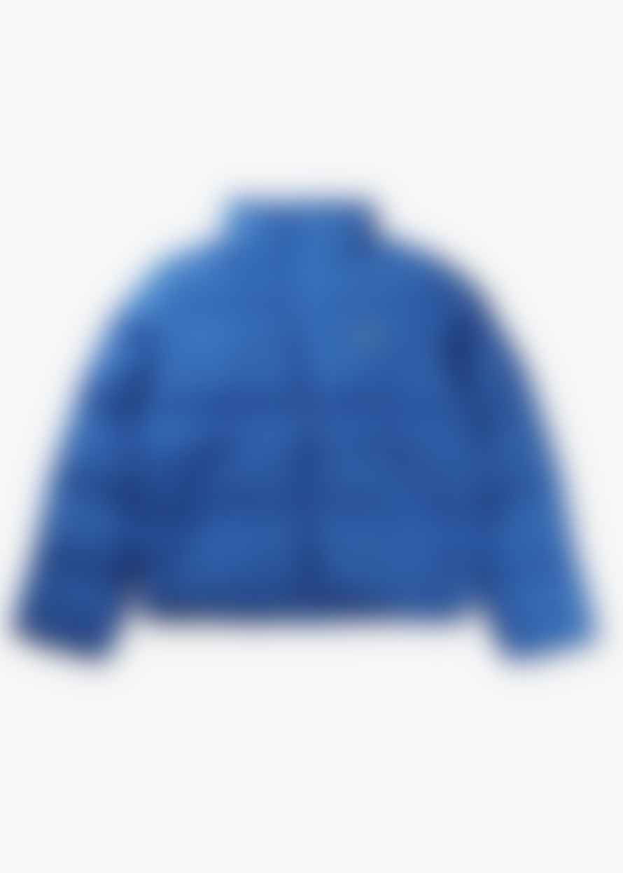 Lacoste Womens Building Logo Puffer Jacket In Hilo Zin