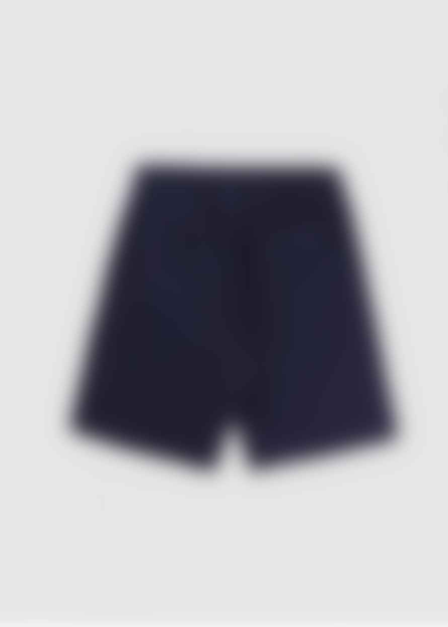 Lacoste Mens Organic Brushed Cotton Fleece Shorts In Dark Navy