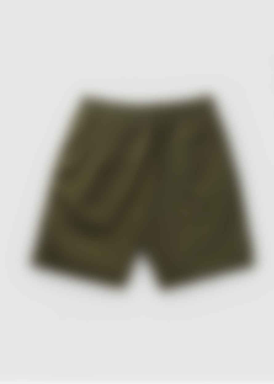 Les Deux Mens Raphael Ripstop Shorts In Olive Night
