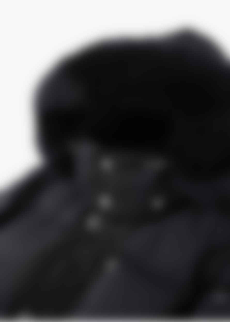 Moose Knuckles Mens Original 3q Jacket Neoshear Puffer Jacket In Black White/black Shine
