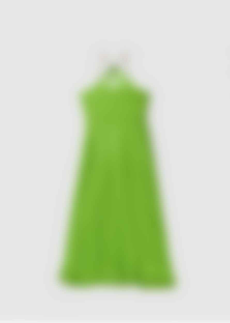 Olivia Rubin Womens Aimee Silk Halterneck Dress In Green