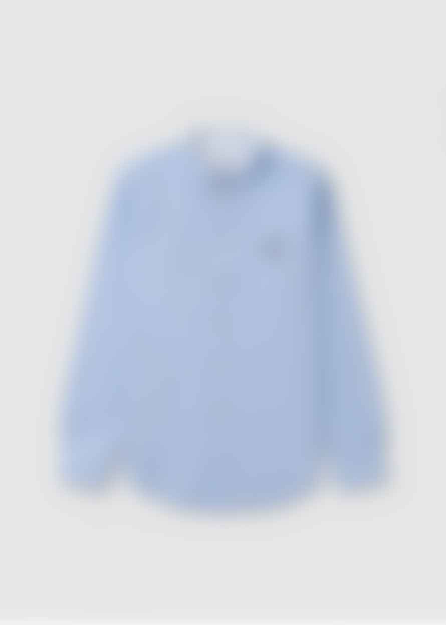 Paul Smith Mens Ls Tailored Fit Zebra Shirt In Light Blue
