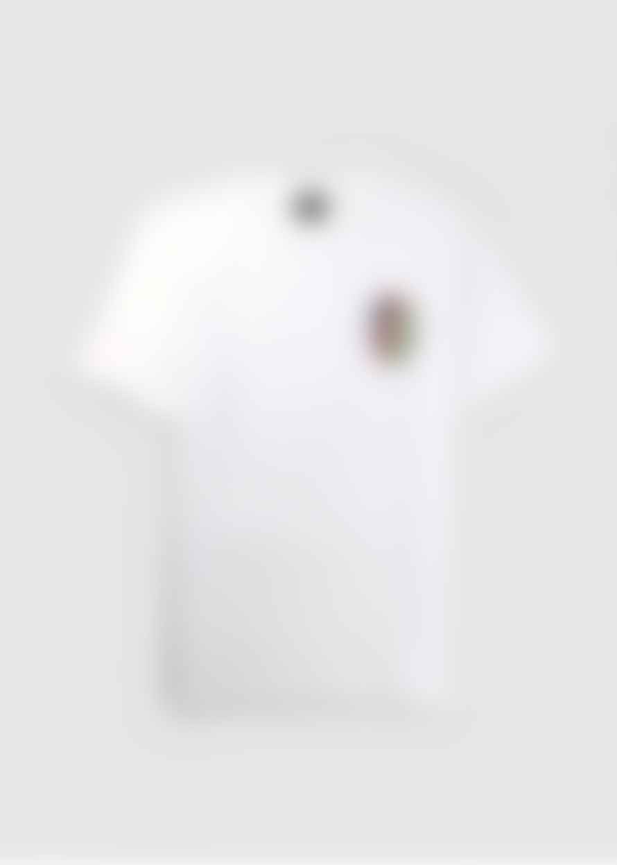 Paul Smith Mens Sreg Fit T-shirt Stripe Skull In White